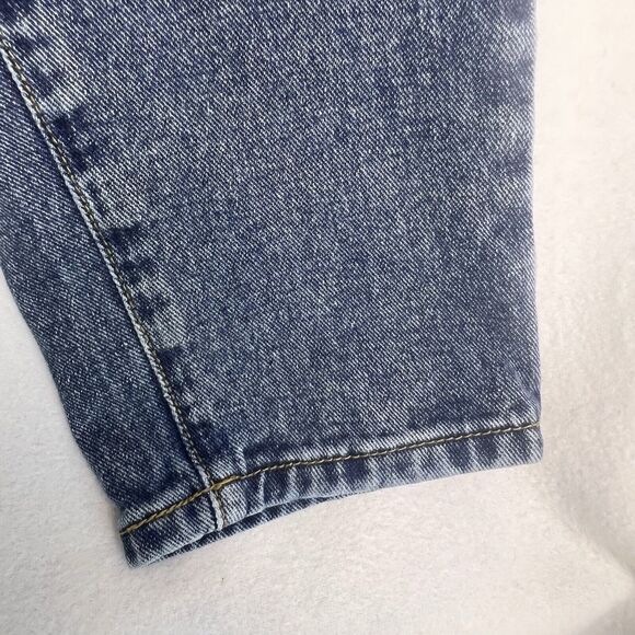 Pretty Little Thing 8/4Mom Jeans Womens High Rise Loose Straight Dark Wash Denim - Picture 14 of 16